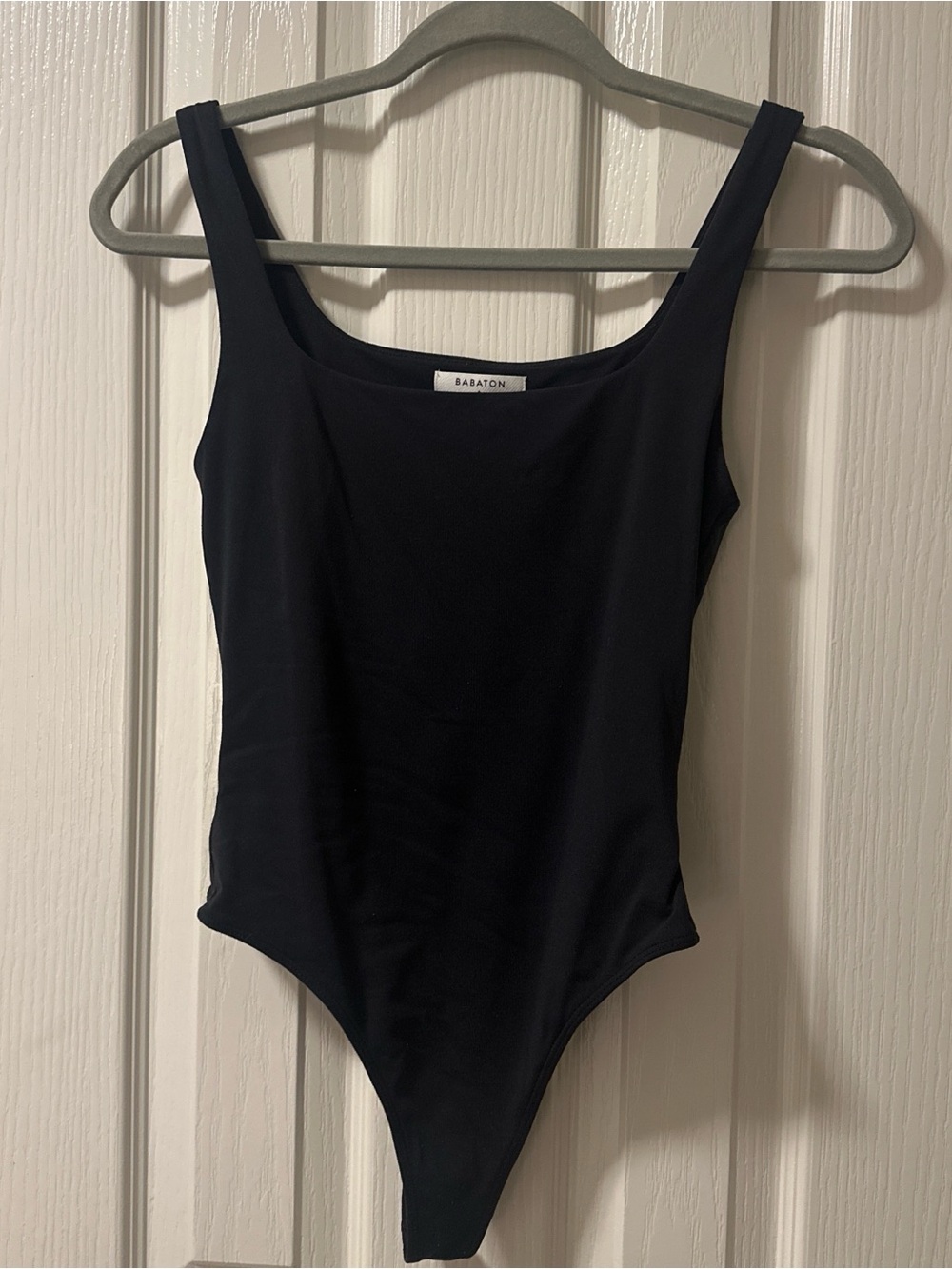 Aritzia babaton black square neck body suit